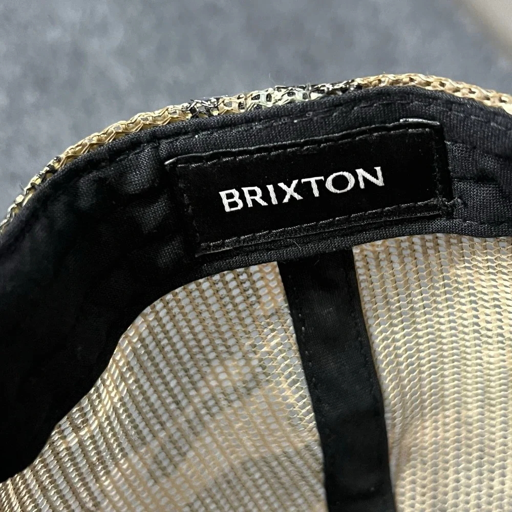 Brixton Mfg Co Trucker Snapback Hat Cap Adjustable Black Patch Mesh Back Camo